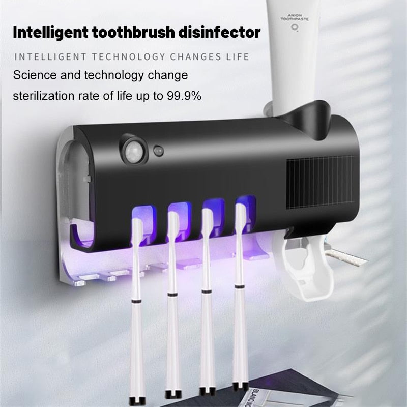 Wall-mounted UV Toothbrush Holder